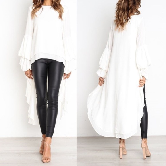 Last one! Cute and sexy high low top in black. - Picture 9 of 16